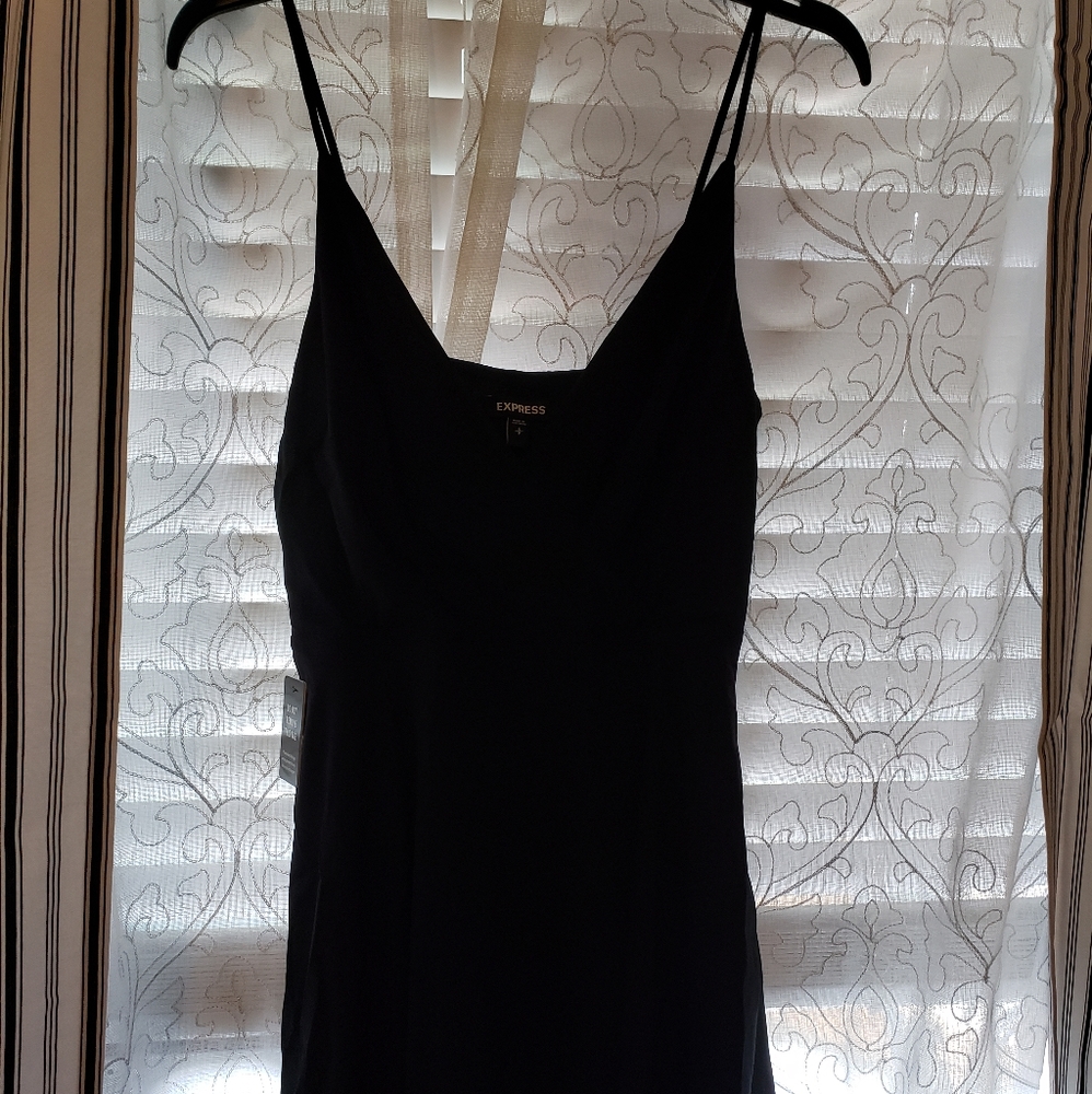 Express black spaghetti strap dress